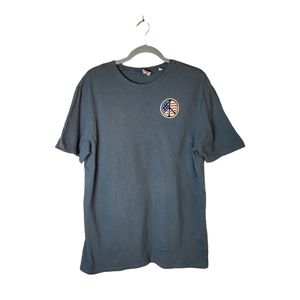 Junk Food Patriotic Peace Patch Grey Tee Shirt